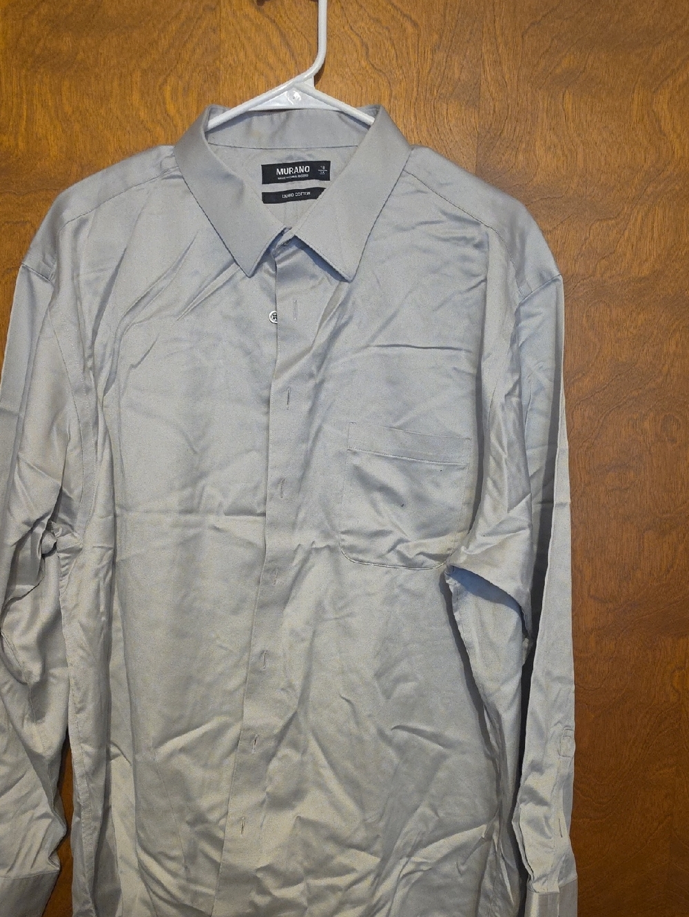 Murano Men's Light Gray Long-Sleeve Dress Shirt